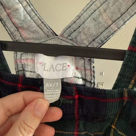 6/7 Children’s Place Plaid Button-Front Dress - Picture 3 of 3